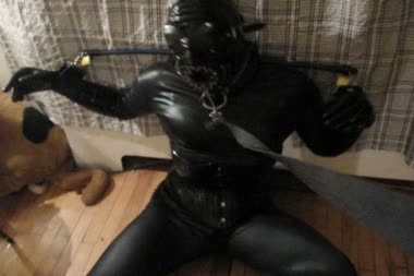 Fetish Trans - Cuffed Encased  Gagged